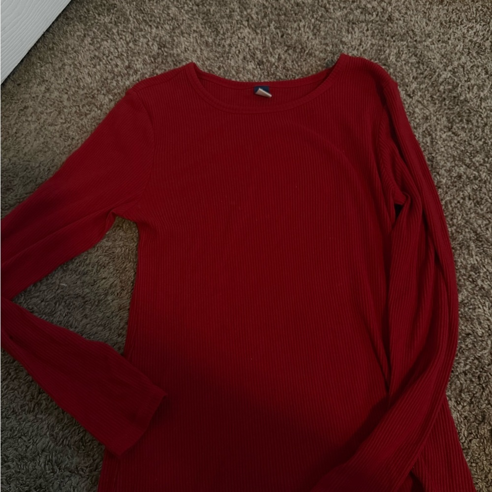 Old Navy Rich Red Long Sleeve Tee